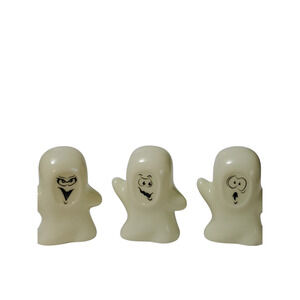 Matchbox Cars Set Of 3 Halloween Glow in the Dark 3.5 Inch Empty Plastic Ghosts